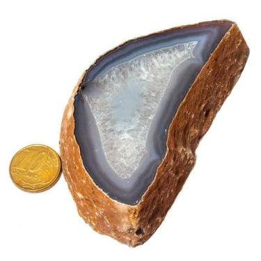 Imagem de 01 Chapa de Ágata Pedra Natural 100 a 200g 9 a 10cm Tipo B - Cristaisd