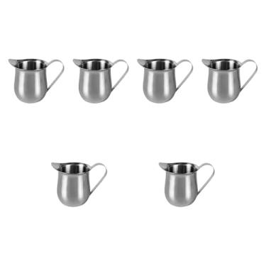 Imagem de Fenteer 6pcs Creamer Dispenser Milk Creamer jarro de jarro com pinger arremessador cremoso Creme jarro Creme para molhos Creme Home, 60ml