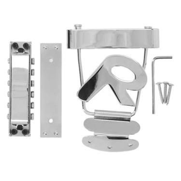 Imagem de Guitarra de Aço Inoxidável, Ponte do Trapézio da Ponte de Ponte de Cor 6 Substituição de Cordas Com Chave Hexadecutiva para Facilitar a Instalação