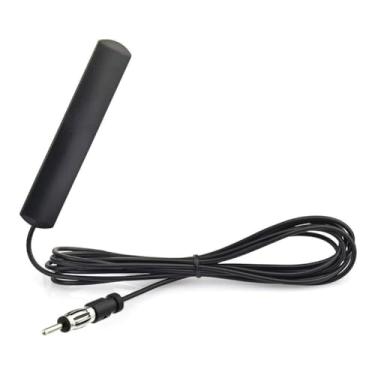 Imagem de Antena de rádio universal de 3/5 m, estéreo para carro, AM FM, adesivo oculto para para-brisas ocultos, para veículos, caminhões, SUV, estéreo de carro, unidade de cabeça de painel, receptor de mídia