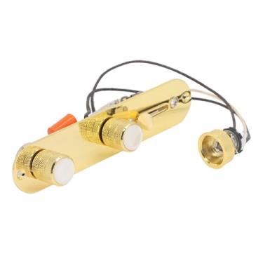Imagem de Placa de Controle de Guitarra Placa Volume 3 Vias pré -conectada Com Harn para o Controle Guitarra Telecaster Gold Platitar 3 Life. um Metal (Ouro)