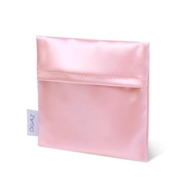 Imagem de DGAZ Bolsa de armazenamento de guardanapos higiênicos de seda, bolsas de menstruação para meninas adolescentes, portátil para forros de calcinha/copo menstrual/pequenos absorventes internos, mini