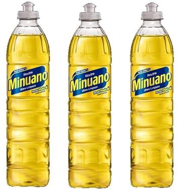 Imagem de 3 Detergente Minuano Líquido Neutro Amarelo 500ml