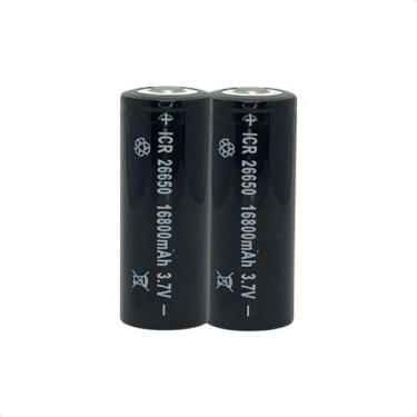 Imagem de 2 Bateria Lanterna T9 T12 P90 Recarregável 26650 16800 Mah 4 De Alta D