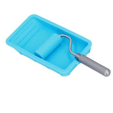 Imagem de Fafeicy Rolo de Tinta de Silicone, Rolo Duradouro Com Bandeja Reutilizável para Várias Necessidades de Pintura, Fácil de Limpar e Conveniente de Usar, para Artesanato de Madeira