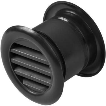 Imagem de Vent Systems Registro de ar de porta preta de 3,8 cm - Louvers de porta de dois lados - Mini círculo - grade de ventilação - grades de ventilação interna - banheiro, armário, garagem através da tampa