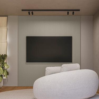 Imagem de Painel para Tv 80 Polegadas Ripado Modular Gris Fosco