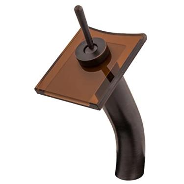 Imagem de Novatto GF-011ORB-T SQUARED Torneira de cuba de alavanca única, bronze polido a óleo/copo de chá