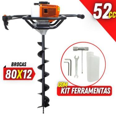 Imagem de Perfurador de Solo Profissional Vulcan VPS520 2t 52cc Broca 80x12cm Id