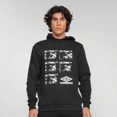 Imagem de Blusão Umbro Large Duo Camouflage - Preto, Preto, Masculino, GG