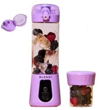 Imagem de BLENDi Liquidificador portátil Pro+ (500 ml, roxo) – potente motor de 120 W, recarregável por USB-C, liquidificador pessoal sem fio para vitaminas, shakes e muito mais – livre de BPA, autolimpante