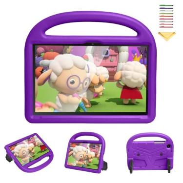 Imagem de UUcovers Capa infantil para tablet Samsung Galaxy Tab A7 de 10,4 polegadas 2022/2020 (modelo: SM-T503/T509/T500/T505/T507) com alça de silicone macio à prova de choque leve capa protetora para