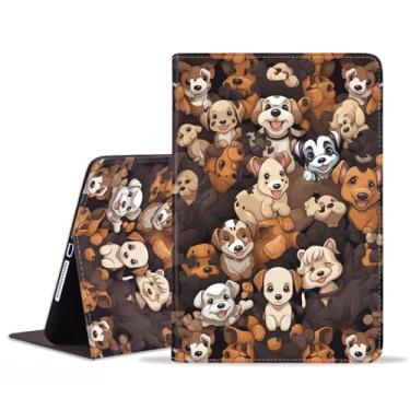 Imagem de ZXHSBROK Capa para Samsung Galaxy Tab S9 FE 5G 10,9 polegadas e Galaxy Tab S9 11 polegadas 2023 - Capa fólio dobrável de couro sintético fino com hibernar/despertar automático, filhote de desenho