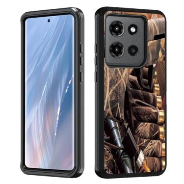 Imagem de BWOOLL Capa para Moto Edge 5G 2025, capa resistente 3 em 1 híbrida de policarbonato rígido e silicone macio à prova de choque capa de proteção contra quedas para Motorola Moto Edge 5G 2025, isca de