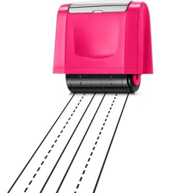 Imagem de Nezyo Carimbo de rolo de prática de linhas de caligrafia com tracejamento duplo, com tinta rápida, carimbos de professores, tiras de frases para crianças, professores, pais, educadores, sala de aula