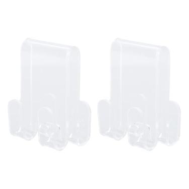 Imagem de Ganchos de porta de vidro do chuveiro transparente não deslizante durável dupla face sobre o cabide da porta para armazenamento de toalhas de banheiro 2pcs acrílico de 10 mm de