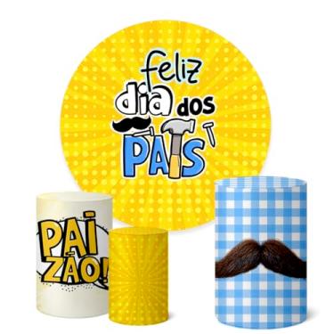 Imagem de Trio Capas Cilindro + Painel Redondo Dia dos Pais (K1PAI0029)