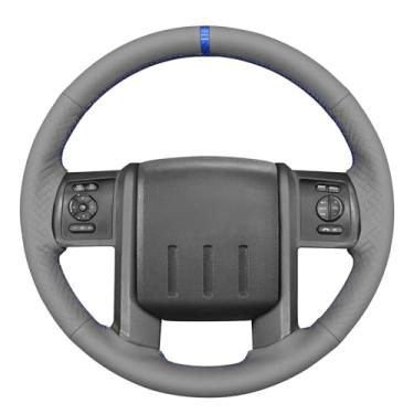 Imagem de MEWANT Capa de volante com costura DIY para Ford F-250 F-350 F450 F550 XL 2008-2016/Expedition 2007-2014 Acessórios de volante para Ford F-250 F-350