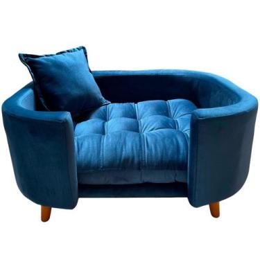 Imagem de Sofá Caminha Pet Luxo em Sued Premium - Sua Casa Decor, Azul