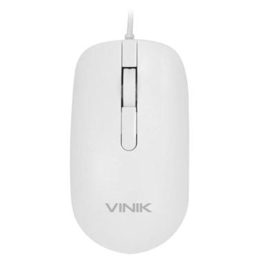 Imagem de Mouse Optico Dynamic Slim Branco 1600 Dpi Cabo Usb 1.8Metros - Vinik