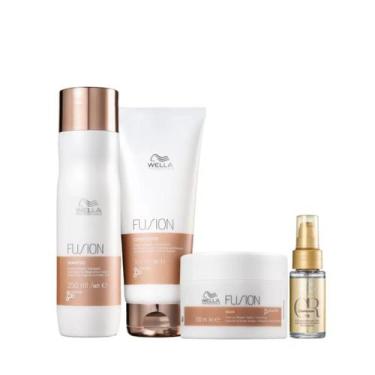 Imagem de Wella Fusion Sh 250ml + Cond 200ml + Masc 150ml + Oleo 30ml - Wella pr