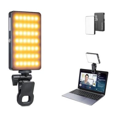 Imagem de Yunseity Portátil Bi Color Preht Light Com 3 Modos de Luz, 96 Contas LED, Bateria Recarregável para Vlogging, Fotografia, Videoconferência