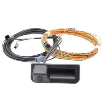 Imagem de Câmera de ré, maçaneta do porta-malas com linha de alta orientação, chicote elétrico compatível com URUS Q5 Q8, compatível com SEAT ATECA A6 C8 KODIAQ SUPERB 3V, compatível com Touareg(A5 B9 MIB2)