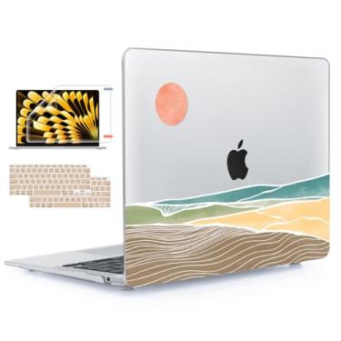Imagem de YSCLBAHUK Capa compatível com MacBook Air de 13 polegadas 2021 2020-2018 M1 A2337 A2179 A1932 Retina, protetor de tela rígida e adesivo para trackpad e capa de teclado para Mac M1 de 13,3 polegadas