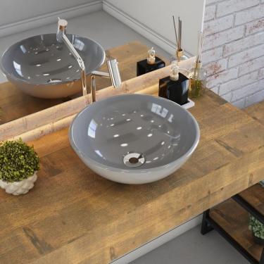 Imagem de Cuba Apoio Redonda R35w Colorida Cinza