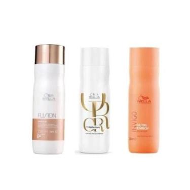 Imagem de Kit Wella Sh Fusion + Sh Enrich + Sh Oil Reflections-250Ml