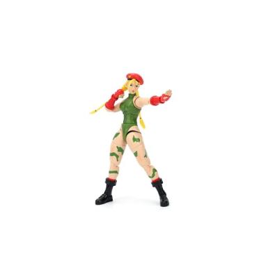 Imagem de Jada Toys Figura de ação Street Fighter II Cammy - colecionável em escala 1:12 - inclui cabeças, mãos e acessórios intercambiáveis - A partir de 13 anos - Nostalgia clássica de videojogos