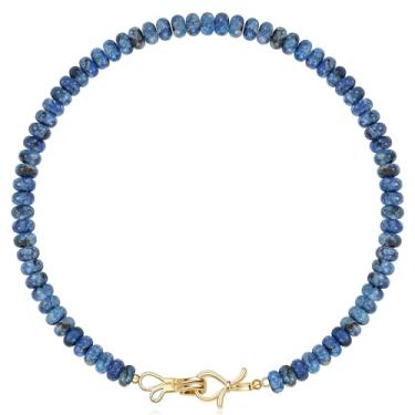 Imagem de Colar de pedras preciosas, gargantilha com contas, para mulheres, melhores amigas, presentes de aniversário para adolescentes, coisas modernas, meias de Natal para ela, laço de ouro 14K, joia de pedra