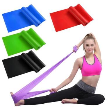 Imagem de 4 Un Faixa Elástica Thera Band Exercício Fisioterapia Yoga Pilates - K