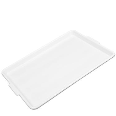 Imagem de Bandeja De Plástico Rasa Retangular Plasvale - Branca Branco