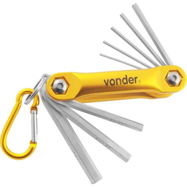 Imagem de Jogo Chave Hexagonal Allen 1,5-8,0mm Canivete Alumin Vonder