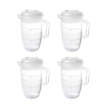 Imagem de Kit 4 Jarras Graduado Com Tampa 3l Bpa Free Transparente