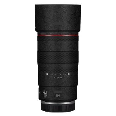 Imagem de Adesivo para câmera 100 2.8 com tampa de lente antiarranhões para Canon RF 100 mm F2.8 Película protetora macro decalque (plash ultra preto)
