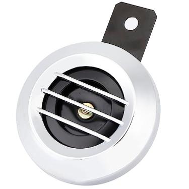 Imagem de Ymiko Motocicleta Huzin, Motocicleta Horn Sirene Redonda Horn Speaker 12V 110dB Terminal de Cobre Elétricos para ATVs Scooters e Carros