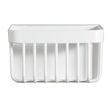 Imagem de Organizador de cesta de banheiro Organizador de plástico Montagem de parede Economizando armazenamento para o banheiro (Alto)