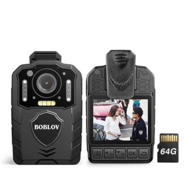 Imagem de Câmera corporal BOBLOV KJ25 1080P com bateria de 3000mAh e 64GB