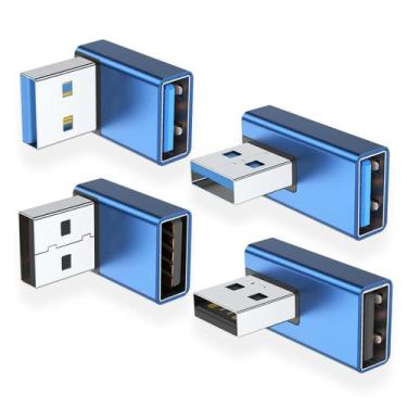 Imagem de Adaptador USB 3.0 AreMe 90 graus para cima/para baixo, ângulo esquerdo
