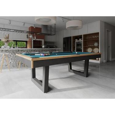 Imagem de Mesa de Sinuca/Bilhar - 2,34x1,34 - Nelson Bilhares, Azul petróleo