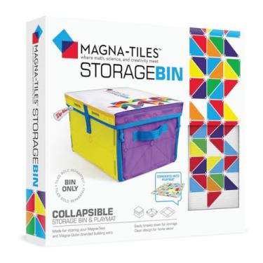 Imagem de Magna Tiles Storage Bin & Interactive Play-Mat, Collapsible Storage Bin with Handles for Playroom, Closet, Bedroom, Home Organization and Classroom, 12.5 x 11 x 8