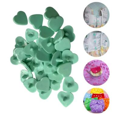 Imagem de Botão de Pressão Plastico de Coração Ritas 10mm Pacote com 50 Jogos de