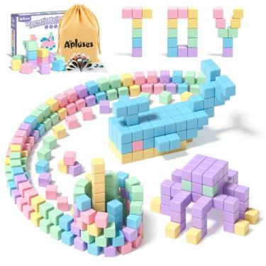 Imagem de Blocos magnéticos Apluses 32 unidades de cubos de construção para cria