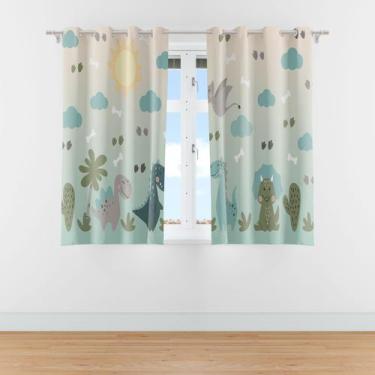 Imagem de Cortina Infantil Dinossauro Jurassic Menino 2,80x1,40m - Quartinhos