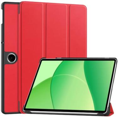 Imagem de Kepuch Custer Capas para OnePLus Pad Lite/Oppo Pad SE 11",Couro-PU Bolsas Estojos - Vermelho