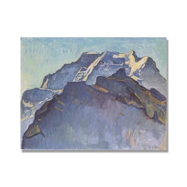 Imagem de Pinturas a óleo famosas, (paisagem 13) por Ferdinand Hodler, reprodução impressa em tela, arte de cenário para decoração de sala de estar. Somente tela de 60 x 80 cm - 23,7 x 31,5 pol