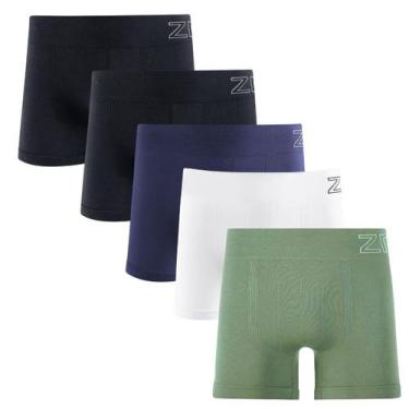 Imagem de Kit 5 Cuecas Boxer Zee Rucci Masculina Microfibra Poliamida - Zee Rucc