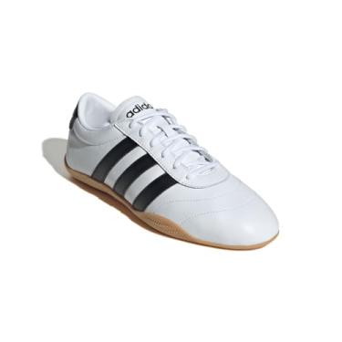 Imagem de adidas Grand Court Tênis feminino de cano baixo, Branco/Preto/Goma, 40